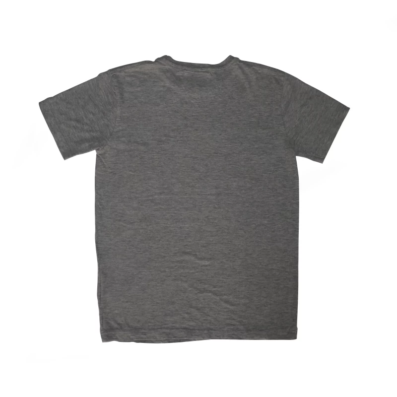 Men's Striped Round Neck Half Sleeve Cotton T Shirt Gray Color