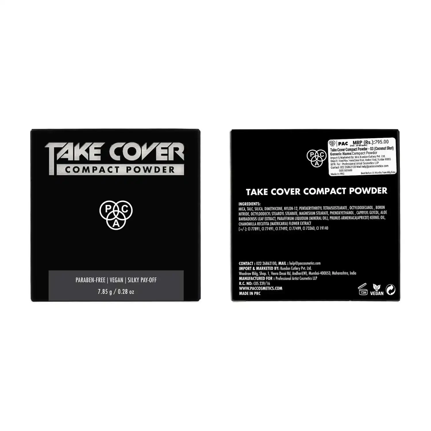 PAC Take Cover Compact Powder 03 Coconut Shot