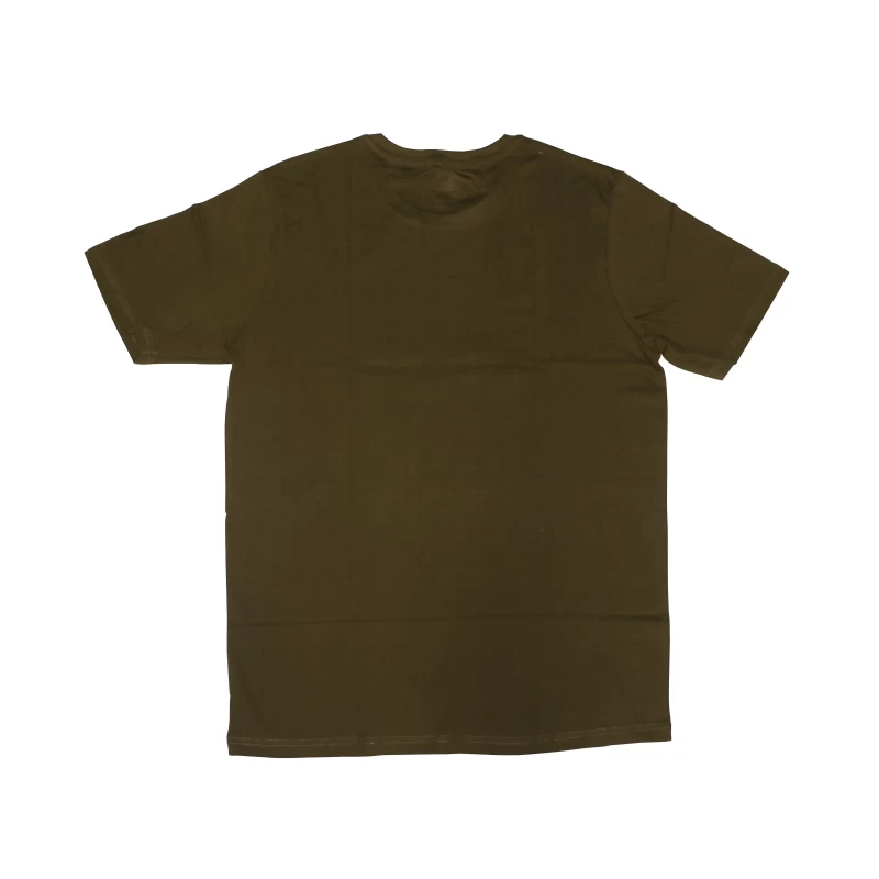 Men's Striped Round Neck Half Sleeve Cotton Green Color T Shirt