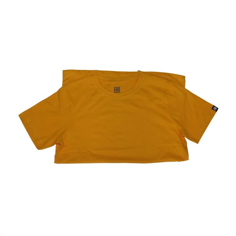 Men's Solid Regular Fit Quick Dry Yellow Color T-Shirt