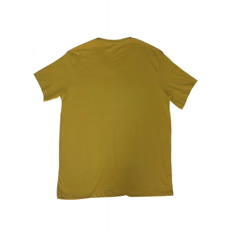 Mens Cotton Half Sleeve Harvard Yellow Color T Shirt