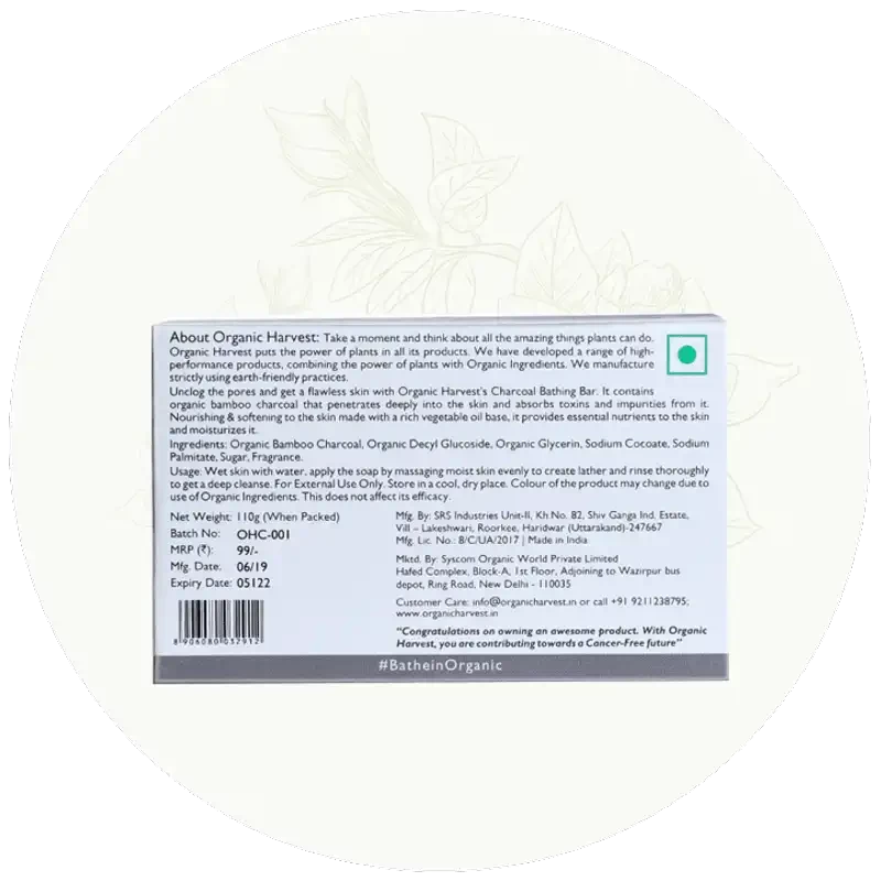 Organic Harvest Charcoal Soap, 125g