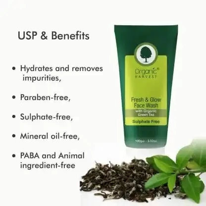 Organic Harvest Fresh & Glow Face Wash 100G
