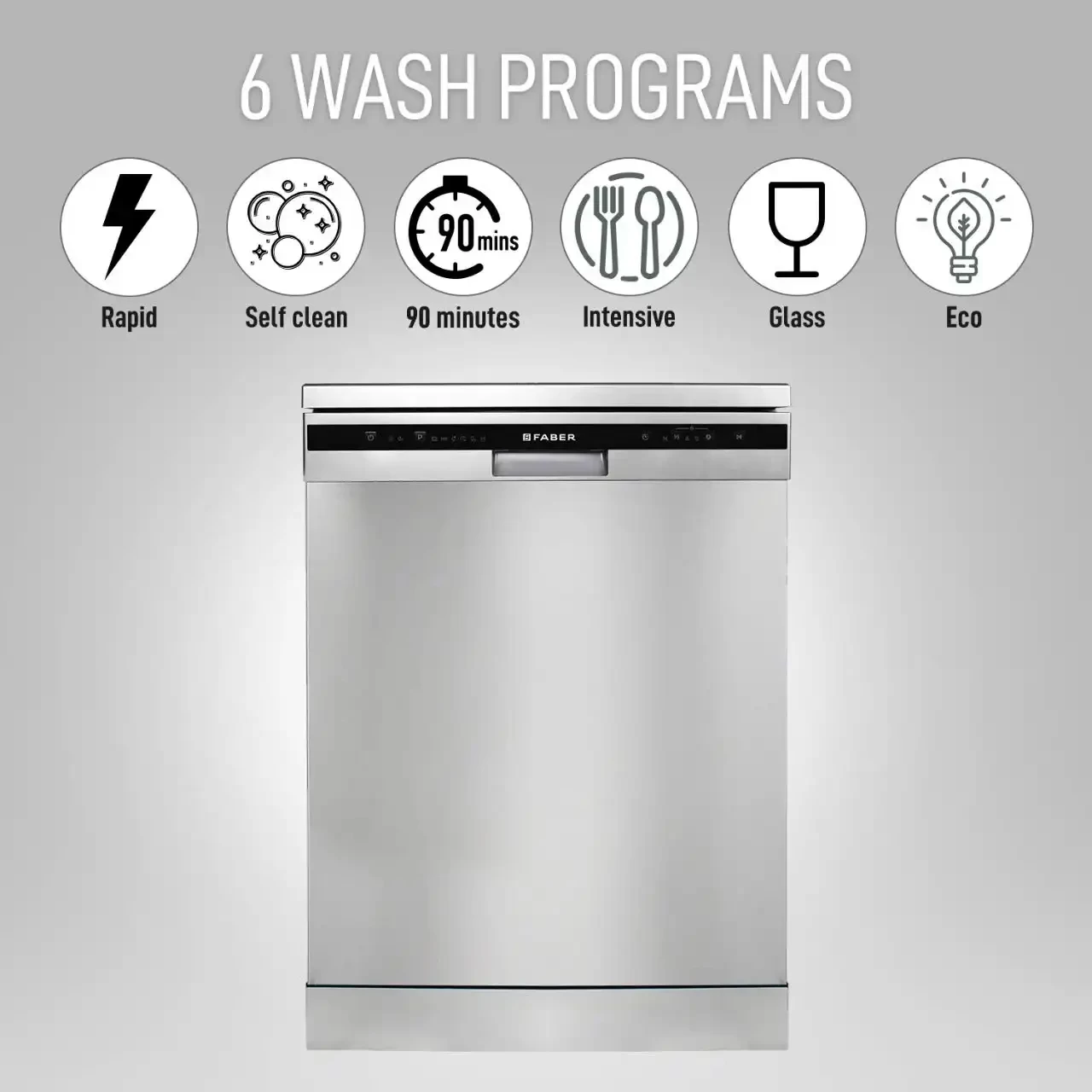 Faber 12 Place Settings Free Standing Dishwasher (FFSD 6PR 12S Neo)