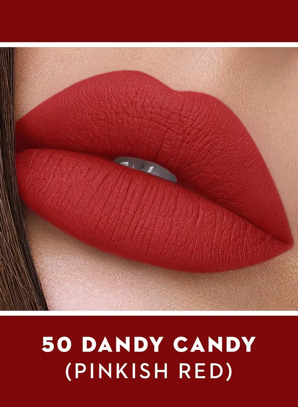 Sugar Smudge Me Not Lipstick - 50 Dandy Candy (Pinkish Red), 4.5ml