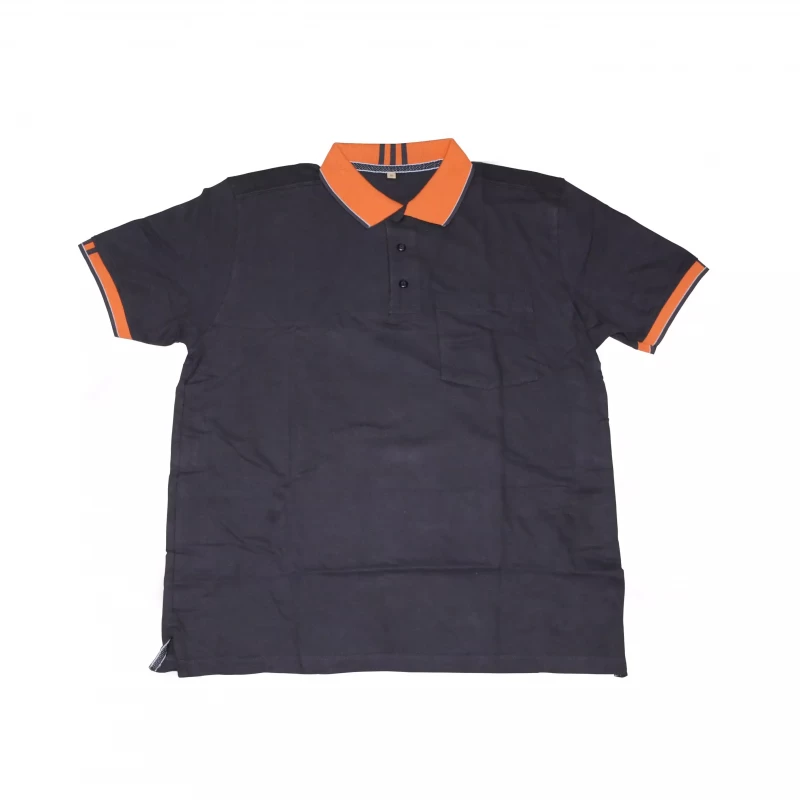 Solid Men Polo Neck Grey color T-shirt