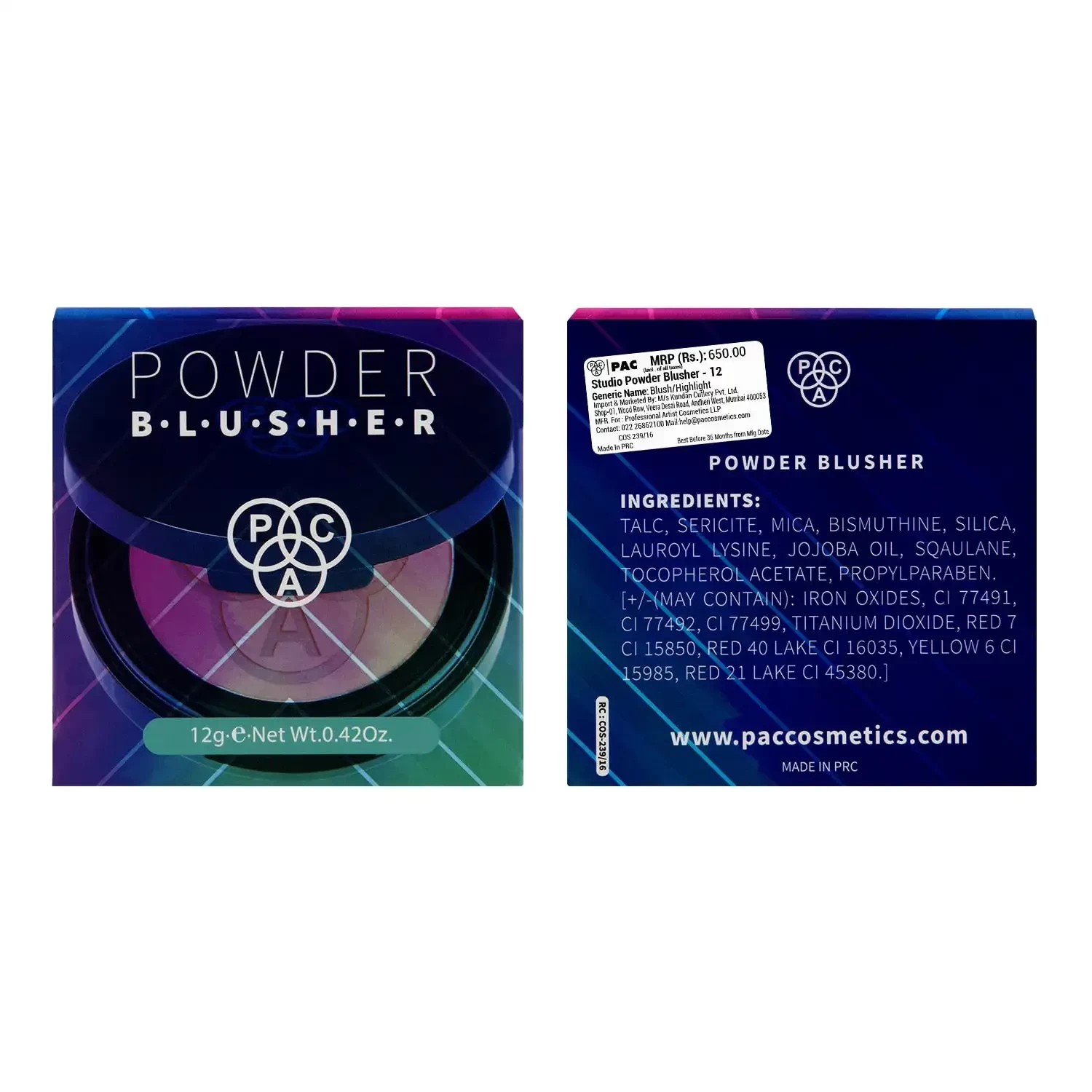 PAC Studio Powder Blusher - 12